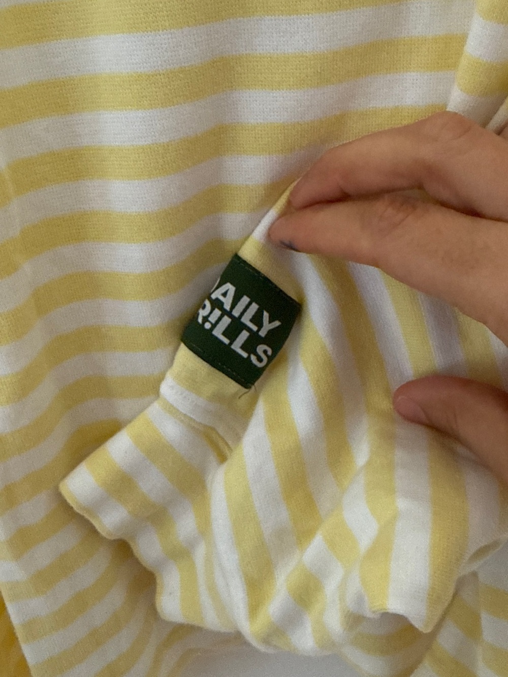 Daily Drills Striped Cotton Long Sleeve | Lemonade - Picture 5 of 5